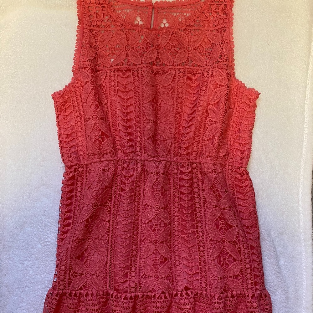 BB Dakota Coral Lacey Dress